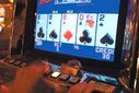 A casino video poker machine